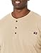 Dickies Men's Long Sleeve Heavyweight Henley, Desert Sand, Larget/Tall