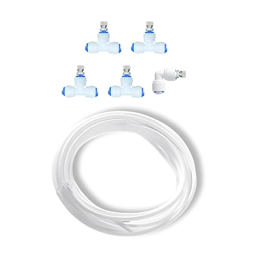 Image of AMPEREUS 5 Pcs Mist Nozzle for Fogger with 10 Meter Pipe | Sprayer Fogger /Sprinkler Nozzle for Cooling, Gardening, Greenhouse, Outdoor Misting System