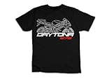 Pour les fans de Triumph Daytona 675 & 675R & 675SE 2006–2017 – T shirts de motard élégants avec motif inspiré de la moto, Noir   (2009 2012), XXL