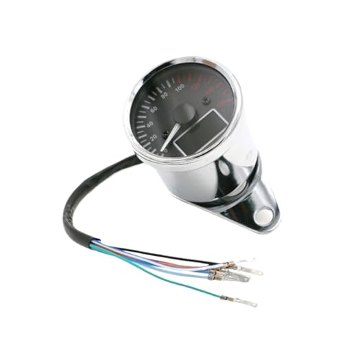 Moto Tachimetro Digitale Contagiri Indicatore Contachilometri Strumento Indicatore di Carburante Per Custom Per Bobber.