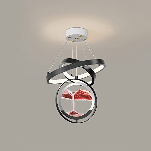 Plafonnier LED 28W en fer suspendu design tridimensionnel à intensité variable pour entrée chic