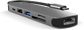 MMOBIEL Koncentrator Adaptera Hub USB-C - 6 w 1 USB-C do HDMI 4K, USB-A 3.0, USB-A 2.0 i Czytnik kart SD/TF - Stacja Dokująca USB Danych Kompatybilny z MacBook, iPad, Dell, Samsung - Aluminium