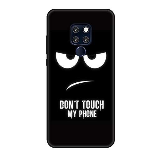 Aksuo Funda For Huawei Mate 20 Negro , TPU Anti-Rasguño Anti-Golpes Cover Protectora Negro Caso Slim Silicona Case - No toques mi teléfono