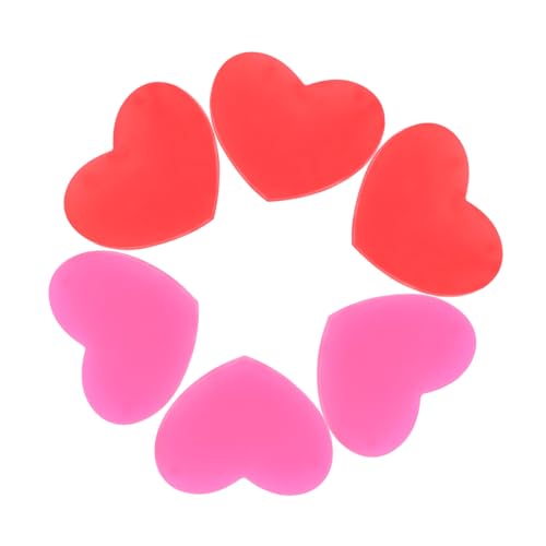GOOHOCHY 6 PCS Heart Shape Silicone Tennis Racket Vibration Dampeners Absorbers for Enhanced Control and Comfort Every Shot Compatible with All Tennis Rackets Red Rosy