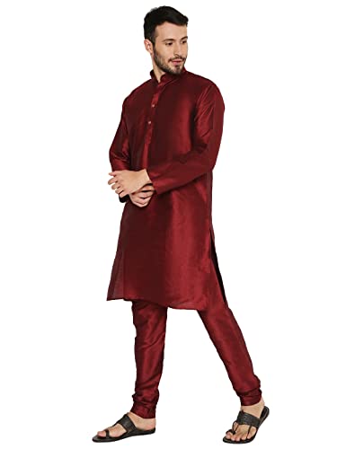 Image of Maharaja Banarasi Dupion Silk Kurta Pjama Set for Men