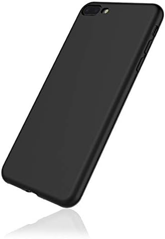 EasyAcc Slim Case for iPhone 8 Plus/iPhone 7 Plus, [Support Wireless Charging] Black TPU Phone Case Matte Finish Profile Phone Cover Compatible with iPhone 8 Plus/iPhone 7 Plus
