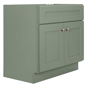 Design House Brookings 30 in Bath Vanity, Unassembled, Sherwin Williams® Evergreen Fog, 215459