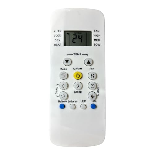 Image of Sanavya AC Remote Control - Compatible Replacement for Split & Window Air Conditioners - Replicates Genuine Remote Functions (Carrier Ac Remote 148A)
