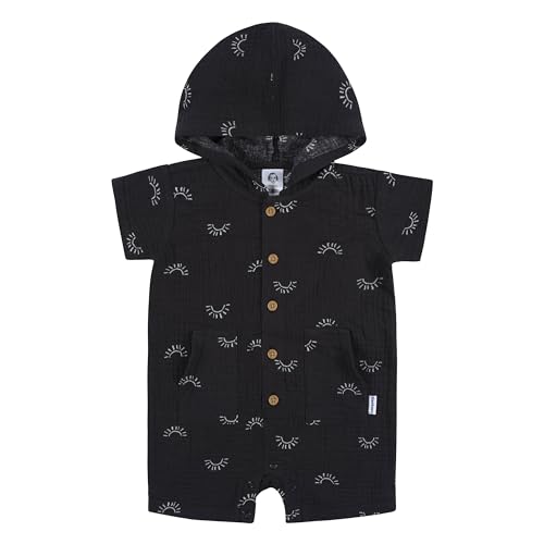 Image of Gerber Baby Boys' Hooded Cotton RomperRomper