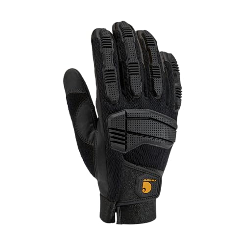 Carhartt Mens High Dexterity Protective Knuckle Guard Glove Black Large