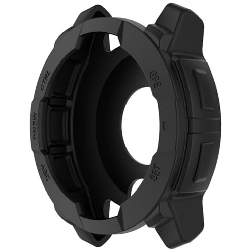 【Faygtni】1個 ガーミン対応 Instinct 3 AMOLED 50mm/ Dual Power 50mm対応 ケース シリコン製 ソフト 耐衝撃 軽量 薄型 装着簡単 画面フィルムなし 12色オプション ブラック