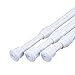 MUHOO 3 Pezzi Asta per Tenda Estensibile , Bastoni per Tende Allungabili Senza Forare, Utilizzato come Asta per Tende/ Asta Appendiabiti/ DIY Ripiano - Bianco (42-70cm)
