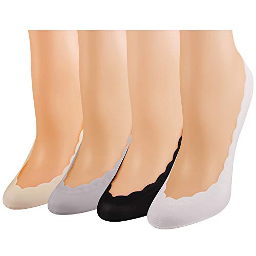 Ambielly Femmes Pas de spectacle Court Chaussettes Coton Décontractée Doux Invisible Coupe-bas Chaussettes La cheville Bateau Mince Lumière Chaussettes (20200115A)