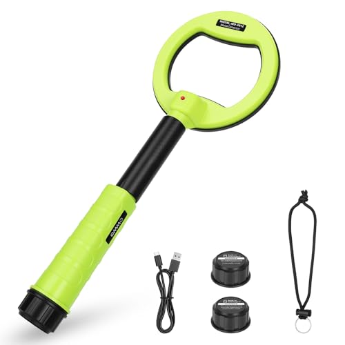 OMMO Underwater Metal Detector for Adults - IP68 Fully Waterproof Pinpointer Up to 65FT Rechargeable Handheld Gold Finder for Beach Diving & Treasure Hunting (Green)