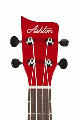 Ashton UKE110RD Ukulélé soprano avec sac Rouge - Les Beatles, Paul McCartney, John Lennon, RIngo Starr, George Harrison Ashton UKE110RD Ukulélé soprano avec sac Rouge – Image 4