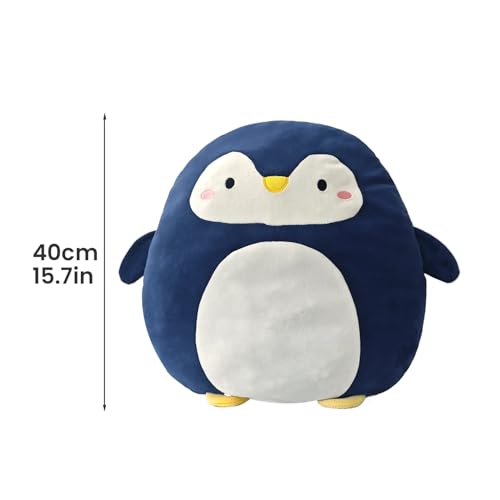 RAILONCH Tier Kissen Plüschtier Stofftier Kuscheltier Cartoon Kissen Süß Dinosaurier Geschenk Unisex Kuscheltier (Pinguin)
