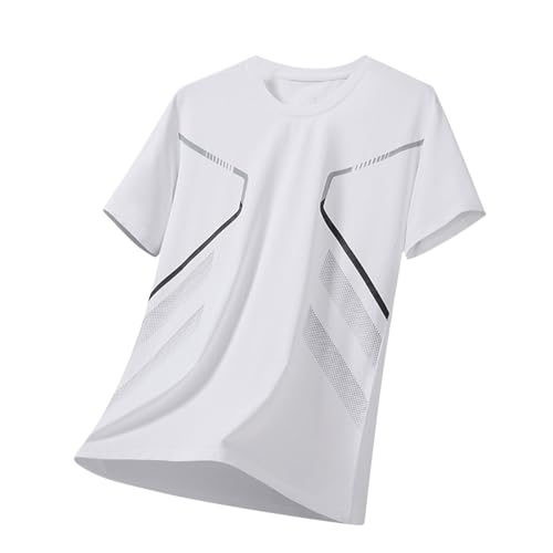 Trainingshemden Herren Leichte Sommer Kurzarm schnelltrocknende Rundhals Sport Sport T-Shirts Baggy Atmungsaktive Laufsport Trainings Aktivbekleidung Atmungsaktive Outdoor Tops