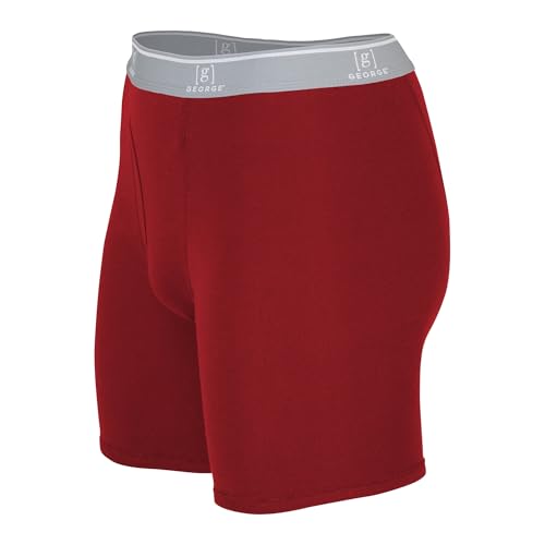 George Men's Moisture Wicking Regular Leg Boxer Briefs, 6-Pack3