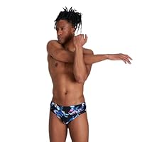 Speedo Men's Bio-Illuminate Brief, Black/Blue, 26
