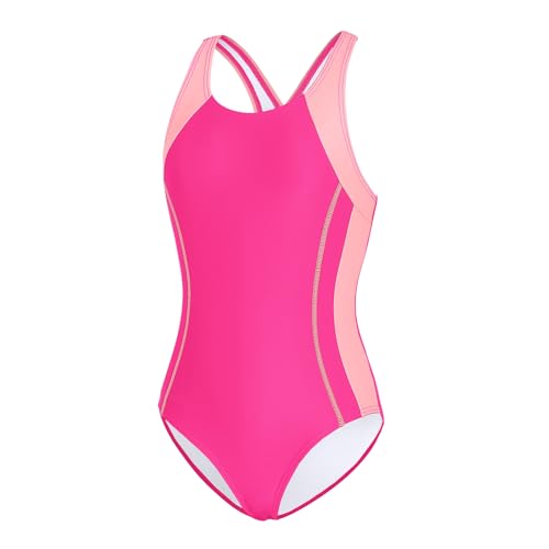 Image of beautyin Girls Swimsuit One Piece Swimwear Athletic Competition Bathing Suit 7-16Y