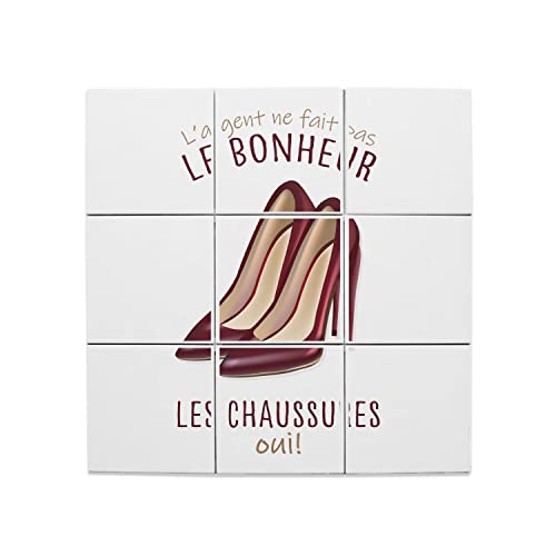 Carreaux céramique décoratifs 20x20 cm - Lot de 9 fresque talons 60x60 cm