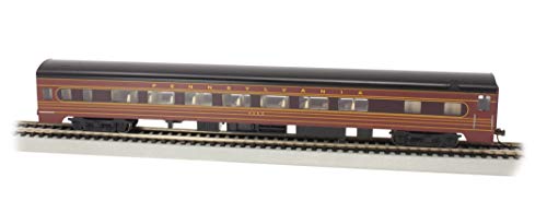 Bachmann Trains - 85' Smooth-Side Coach Car with Lighted Interior - PRR #4263 - Fleet of Modernism - HO Scale (14213)