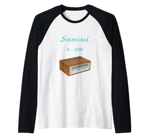 Tutti i diritti riservati Ricevitore stereo Hi-Fi Sansui G-4500 vintage Maglia con Maniche Raglan