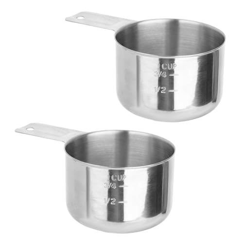 2pcs Taza medidora acero inoxidable 250ml miniatura 1
