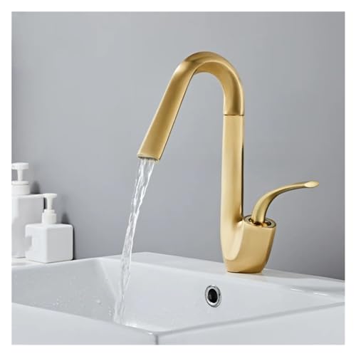 Grifo de cocina, grifo mezclador de frío y caliente, diseño duradero para un uso fácil, grifo giratorio para fregadero para aplicaciones domésticas