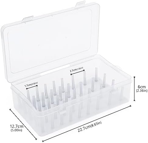 JSEIAJB 6-42 Axis Sewing Threads Storage Box Bobbin Carrying Case Container Holder Transparent Needle Wire Storage Organizer Sewing Reel(22.7cm) image 4