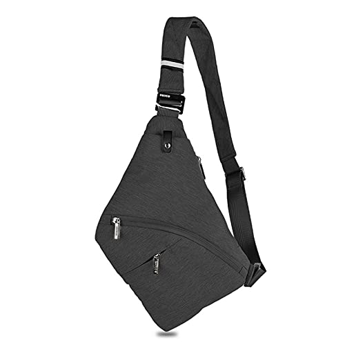 Bolso de pecho masculino HUIOP con diseño de cruz corporal y mochila de seguridad