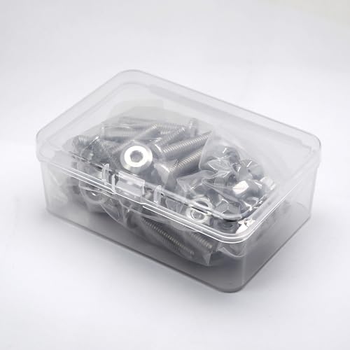 (30 pcs) M6 x 20mm Flat Round Hexagon Socket Head Screws Bolts and Nuts Set 304 Stainless Steel 18-8, Silver, M6x20mm (30 Pieces) - Image 4