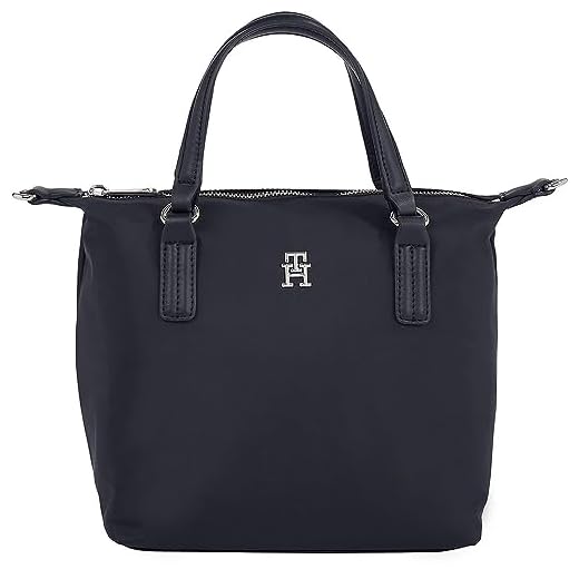 Tommy Hilfiger Cabas Sac Femme Poppy Small Tote Petit, Bleu (Space Blue), Taille Unique