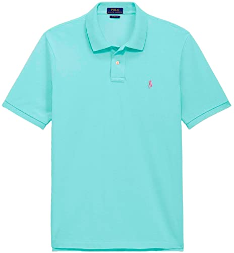 Image of POLO RALPH LAUREN Men Custom Fit Mesh Pony Logo Shirt (L, BaysideGreen)