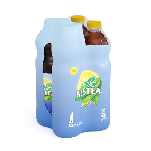 Nestea Té Refrescante con Sabor Natural de Limón, 1.5 l, Pack de 4 Botellas, Hidratación Optima Nestea Té Refrescante con Sabor Natural de Limón, 1.5 l, Pack de 4 Botellas, Hidratación Optima