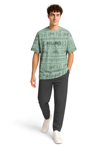 Image of BULLMER Trendy Co-ords with Oversized T-Shirt & Pants Clothing Set for Men | Cotton Blend Cord Set for Men