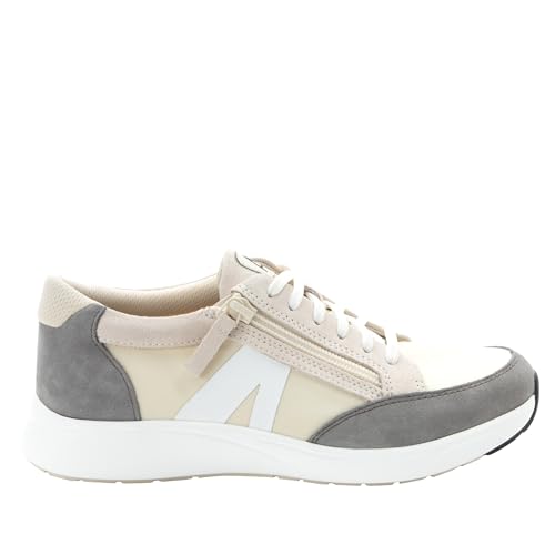 Image of Alegria Women's Eazeer Lightweight Fashion Sneaker with Cork Footbed for Arch Support and Side Zipper for Easy Slip On and Off