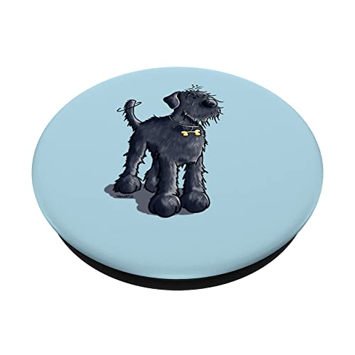 Funny Giant Schnauzer I Schnauzer Gift Dog Fan PopSockets Swappable PopGrip, Black - Image 2