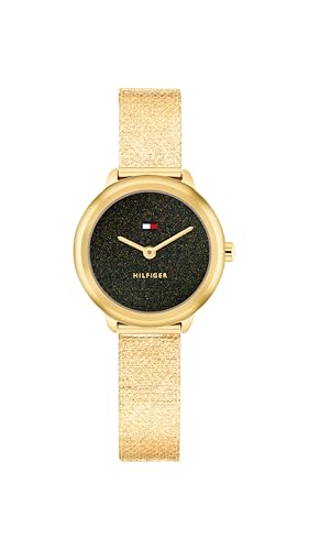 Tommy Hilfiger Women's Quartz Watch – Mini 26mm Stainless Steel Case, Mesh Bracelet, Shimmer Dial, Minimalist Everyday Style -Gift for Her