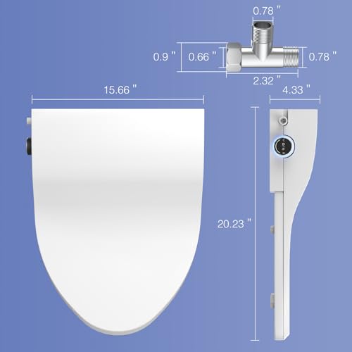 Image of Simenr Smart Bidet Toilet Seat Elongated Cover Electric Slow Close Quiet Instant Warm Water Heated Self-Cleaning Nozzle Powerful Dryer Remote Anti-yellowing PP Materials