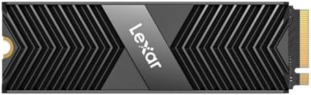 Lexar 2TB Professional NM800 PRO SSD with Heatsink PCIe Gen4 NVMe M.2 2280 Internal Solid State Drive, Up to 7500/6500 MB/s Read/Write, for PS5, Gamers and Creators, Black (LNM800P002T-RN8NG)