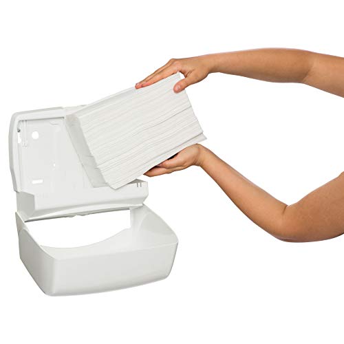 Image of Kimberly-Clark Aquarius M-Fold Tissue /Towel Paper Hand Tissue Paper Dispenser Wall Mounted (23.2 cm x 28 cm x 11.6 cm) (White)-70220