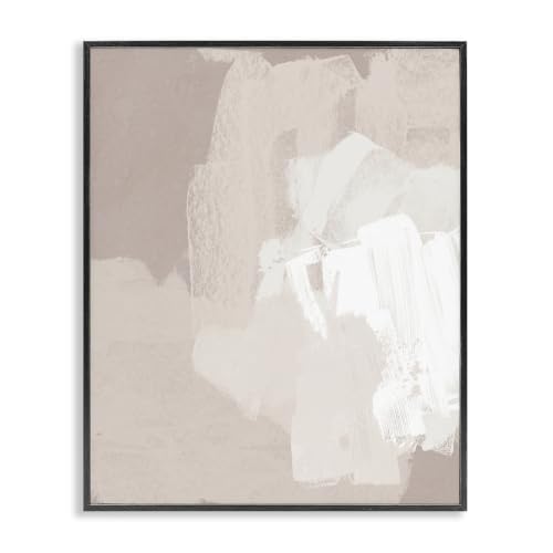 Stupell Industries Abstract Neutral Tones Beige Boho Brush Strokes Framed Wall Art, Design by June Erica Vess