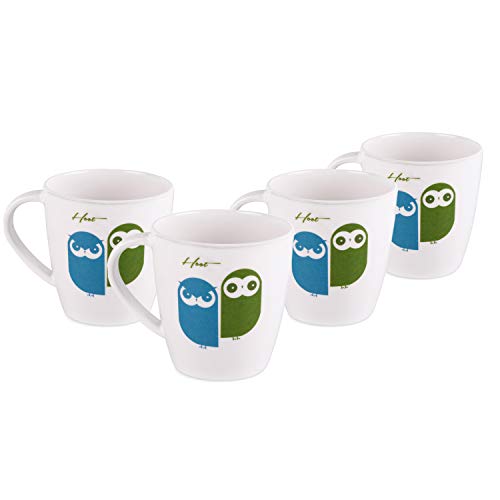 Cello Melamine Mugs - Set of 4, Multicolour, 200ml