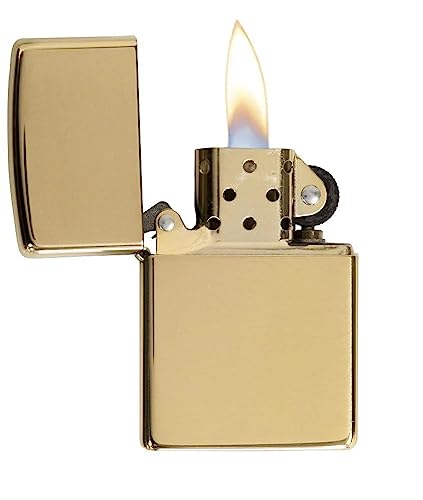 Encendedor Zippo Latón Pulido Alto Clásico miniatura 2