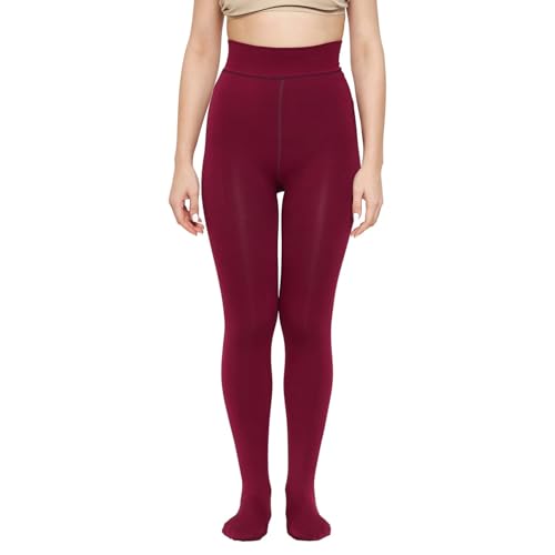 Image of Brachy Women's Footed Length (24 to 40 Waist) Stretchable Women Warm Thick Fur Lined Fleece Winter Thermal Soft Legging Tights Stocking - Slim Fit