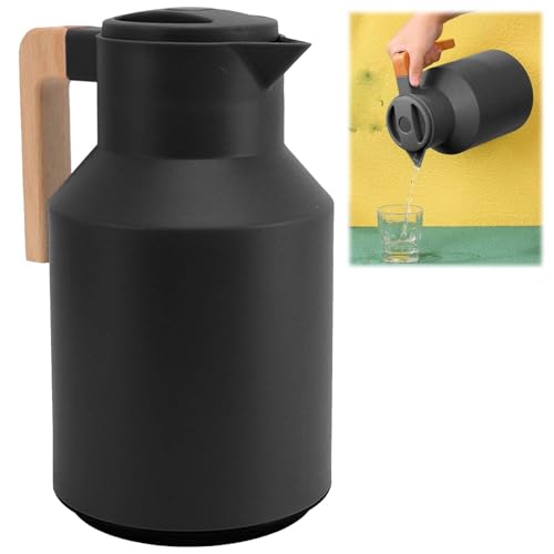 Tissting Carafe à Café Isotherme 1L, Élégante Carafe en Acier Inoxydable à Double Paroi avec Bec Anti-Débordement pour Bureau, Randonnée et Famille pour Café, Boissons Chaudes ou Froides
