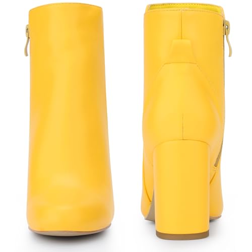 Perphy Round Toe Side Zip Block Heel Ankle Boots for Women3