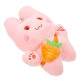 Toyvian Karottenrucksack Häschenspielzeug Tierbaby Häschenspielzeug Kaninchen Bär Stoffpuppe Schweinchen Tragbares Babyspielzeug Im Inneren Elch Dinosaurier