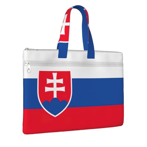 Flag Of Slovakia Canvas Document Bag Briefcase For Professionals And Executives2